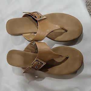 Aerosoles Tan Flower Sandals Size 9